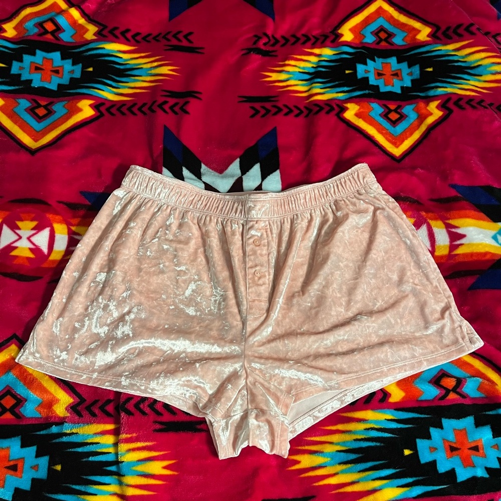 Velvet Pink Lounge Shorts